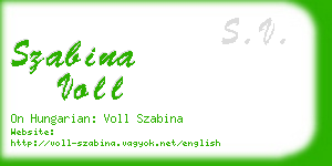 szabina voll business card